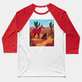 watercolor fox in the desert Baseball T-Shirt